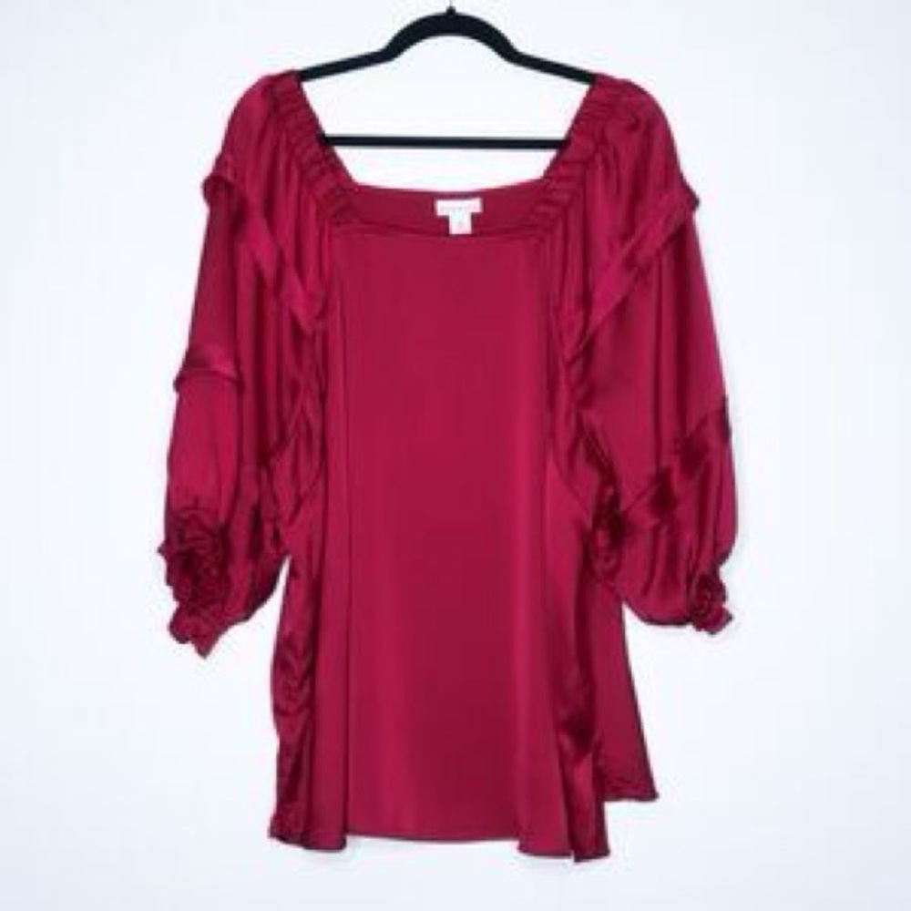 Liz Claiborne Deep Red Blouse